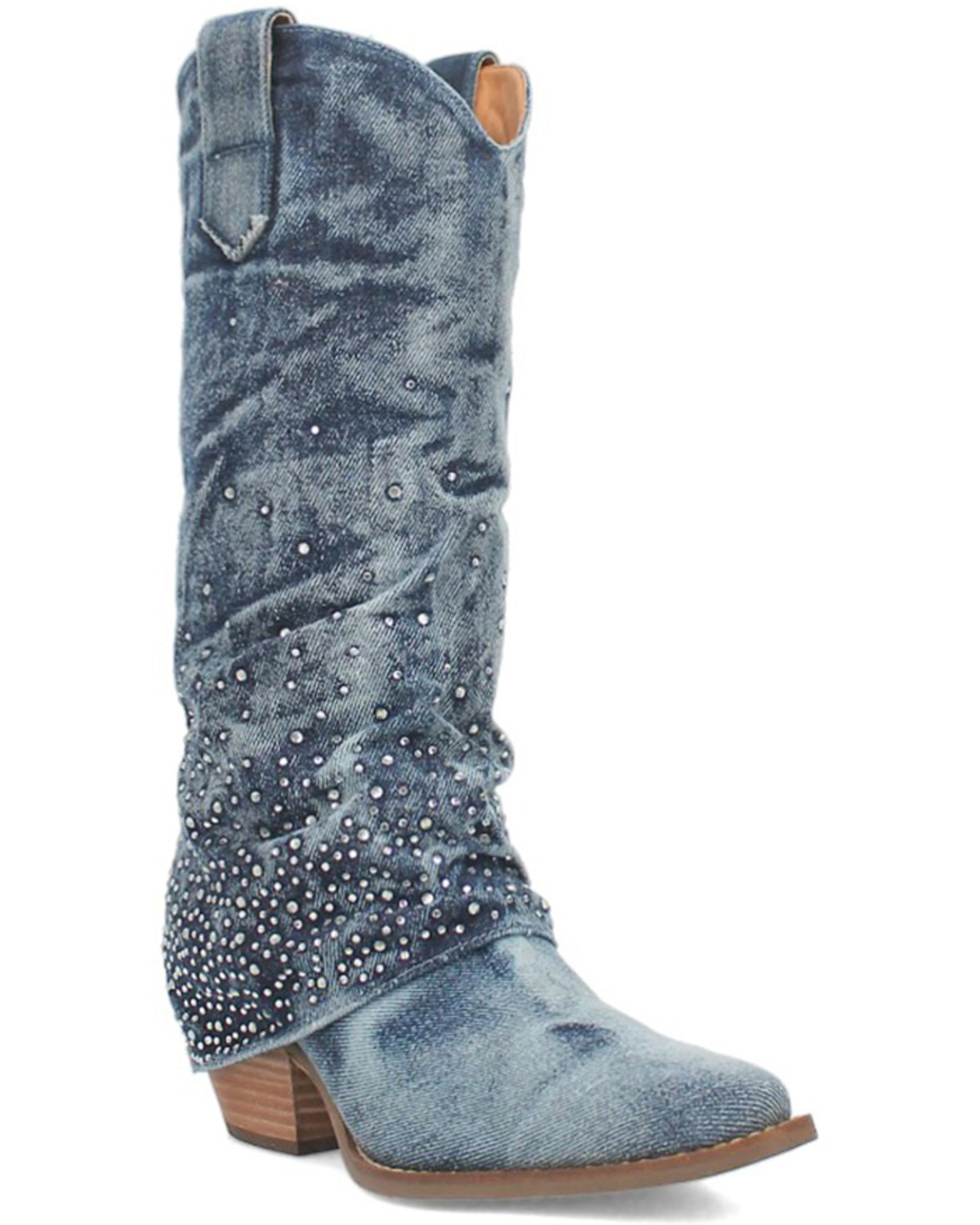 Dingo Women's Eye Candy Denim Western Boots - Round Toe