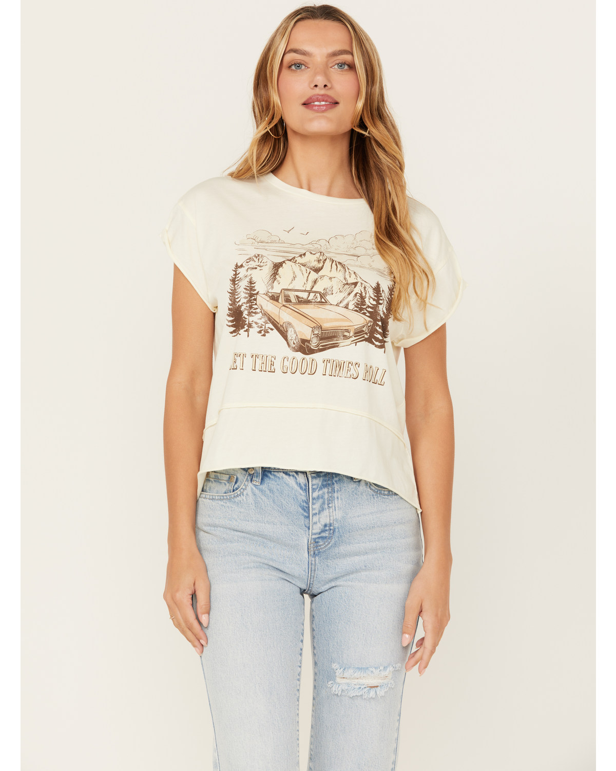 Cleo + Wolf Women's Let The Good Times Roll Seamed Short Sleeve Graphic Tee