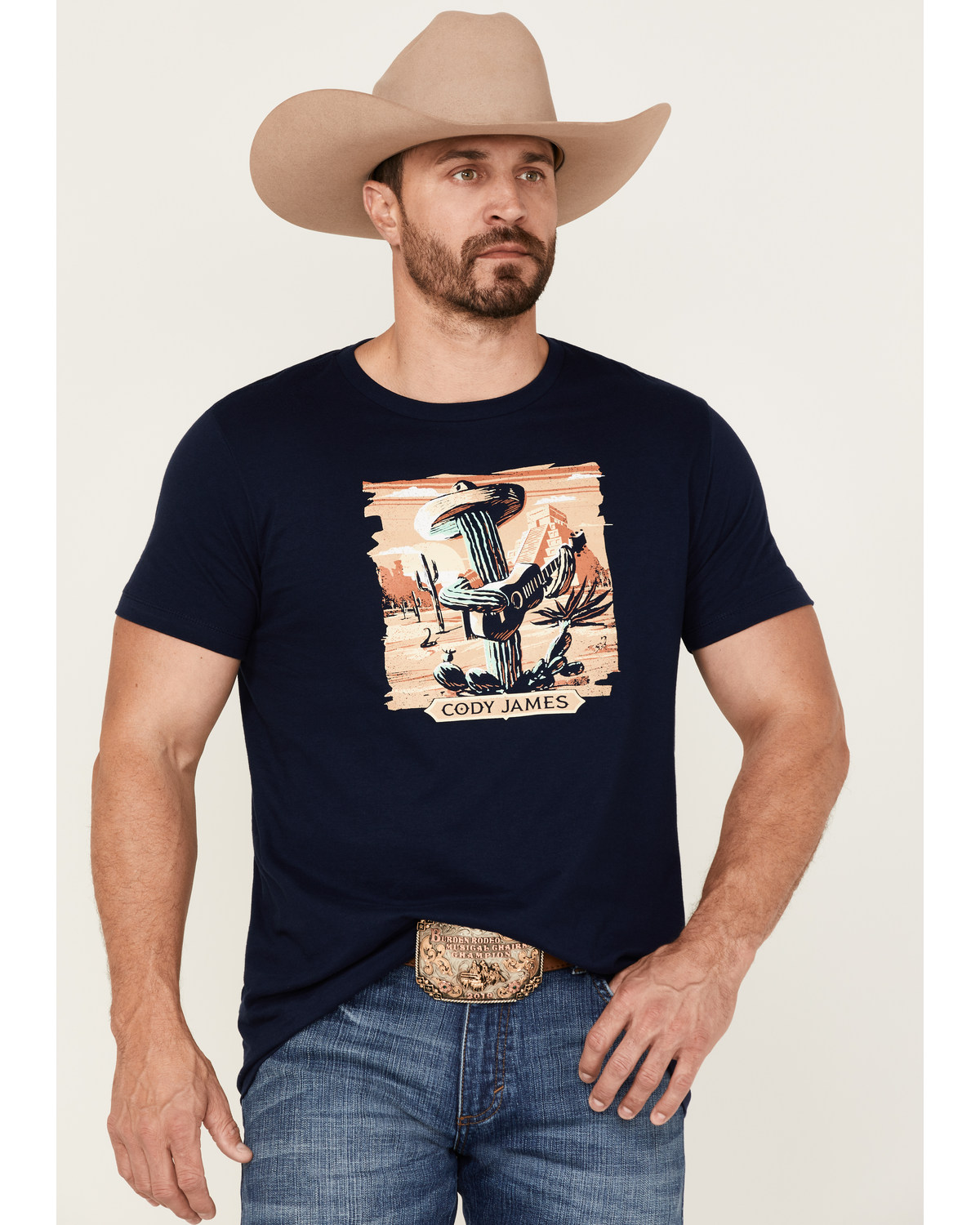 Cody James Men's Cactus Player Graphic Short Sleeve T-Shirt