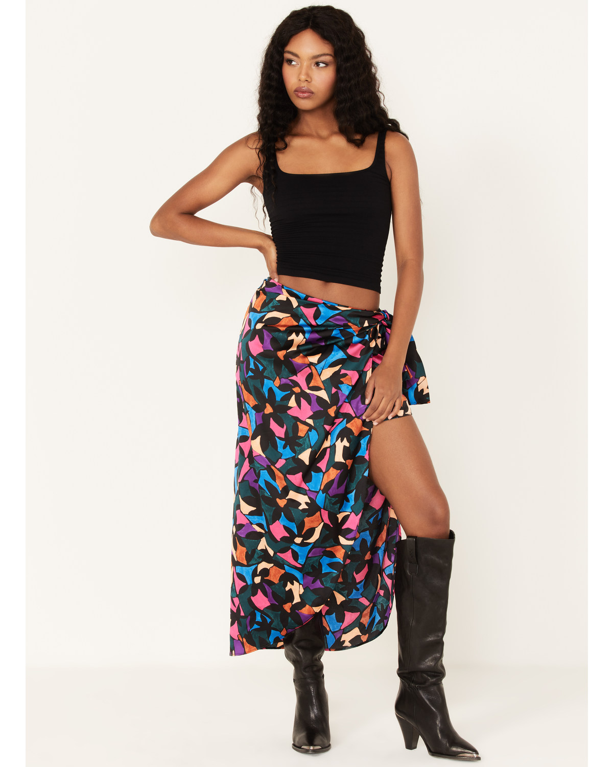Show Me Your Mumu Women's Wrap Up Mosaic Print Skirt