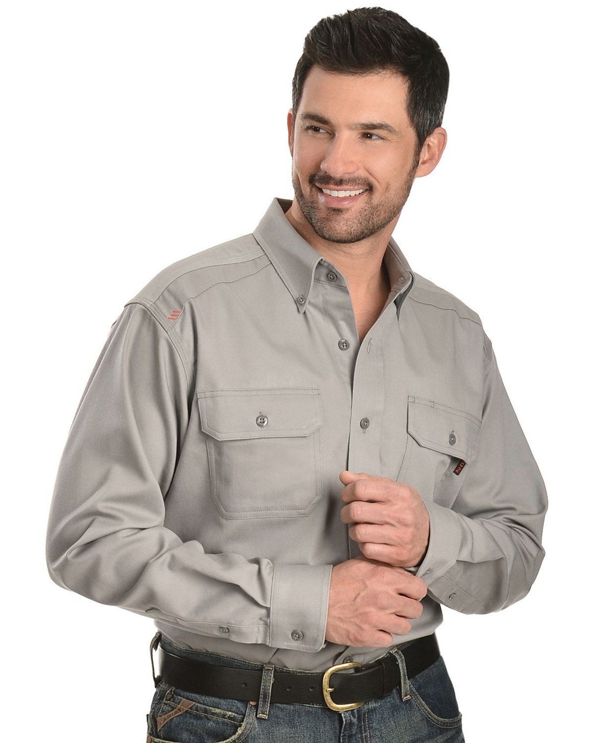 Ariat Men's Woven Solid Print Fire Resistant Work Shirt