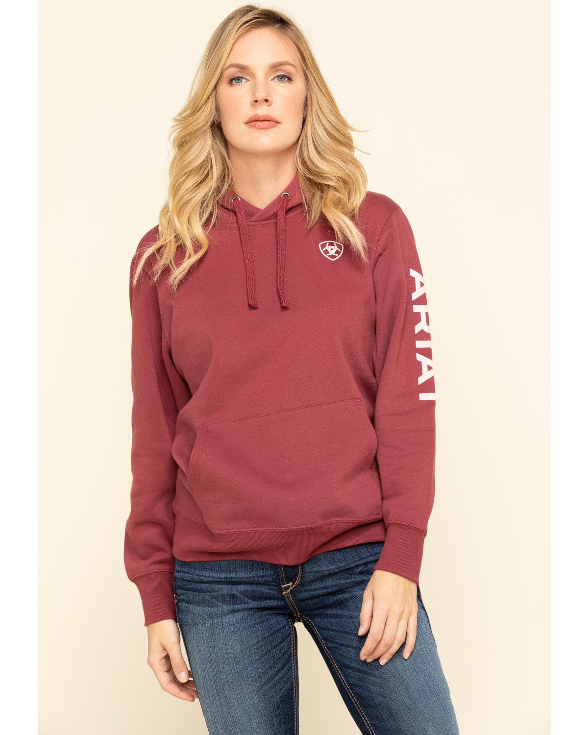 Ariat Women S Fig Galaxy R E A L Arm Logo Hoodie Sweatshirt Boot Barn