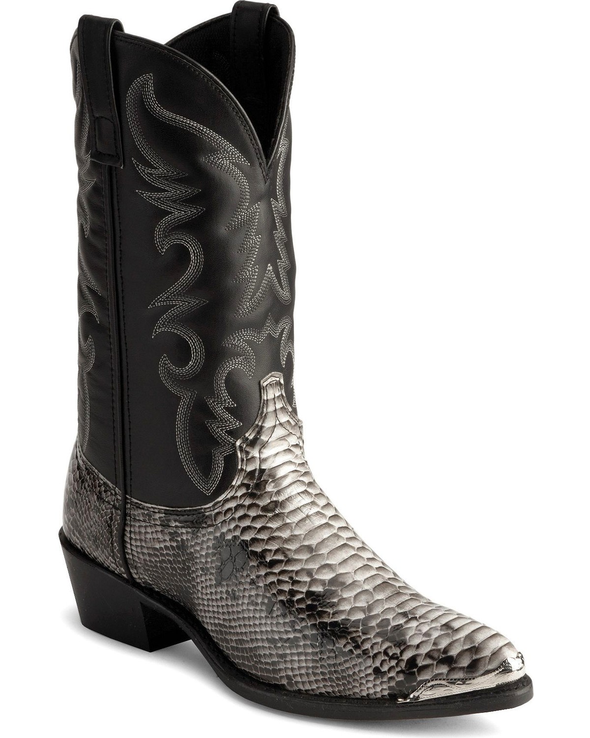 snake boots black