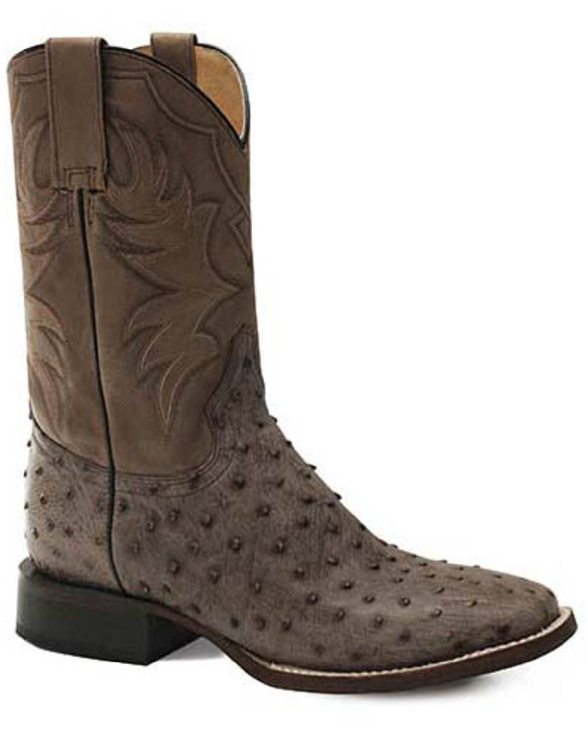 Roper Men's All In Ostrich Western Boots Square Toe Boot Barn