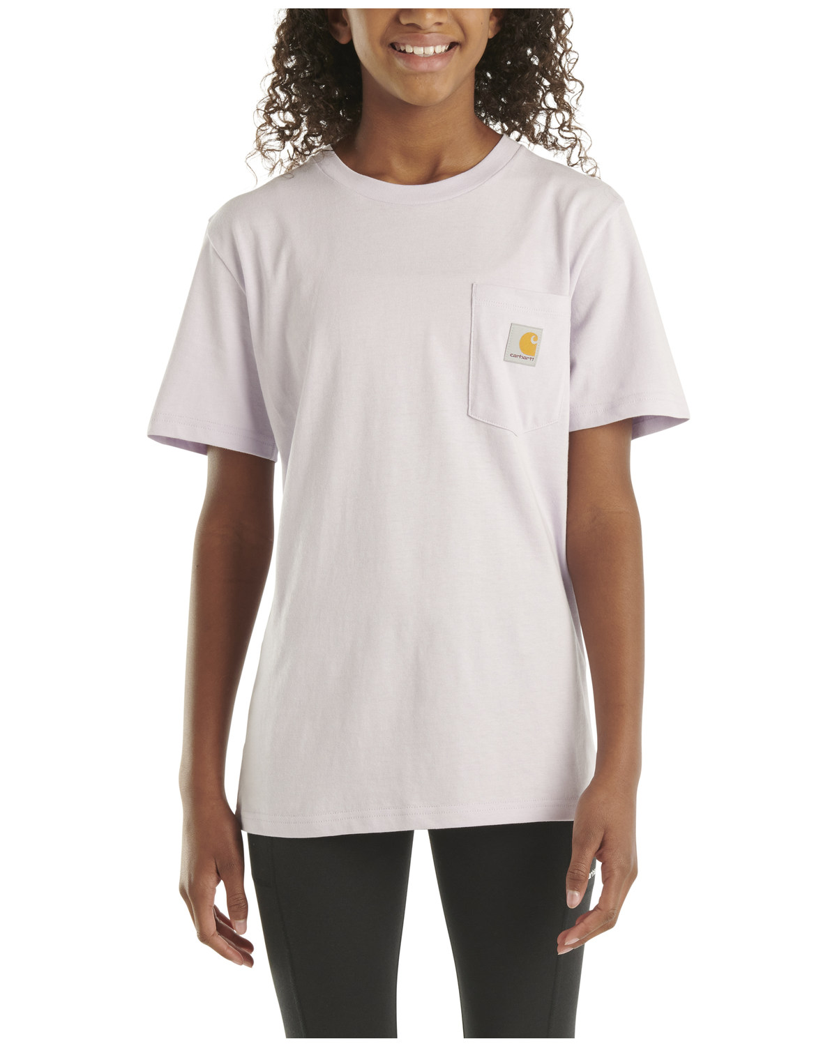 Carhartt Girls' Solid Short Sleeve Pocket Tee