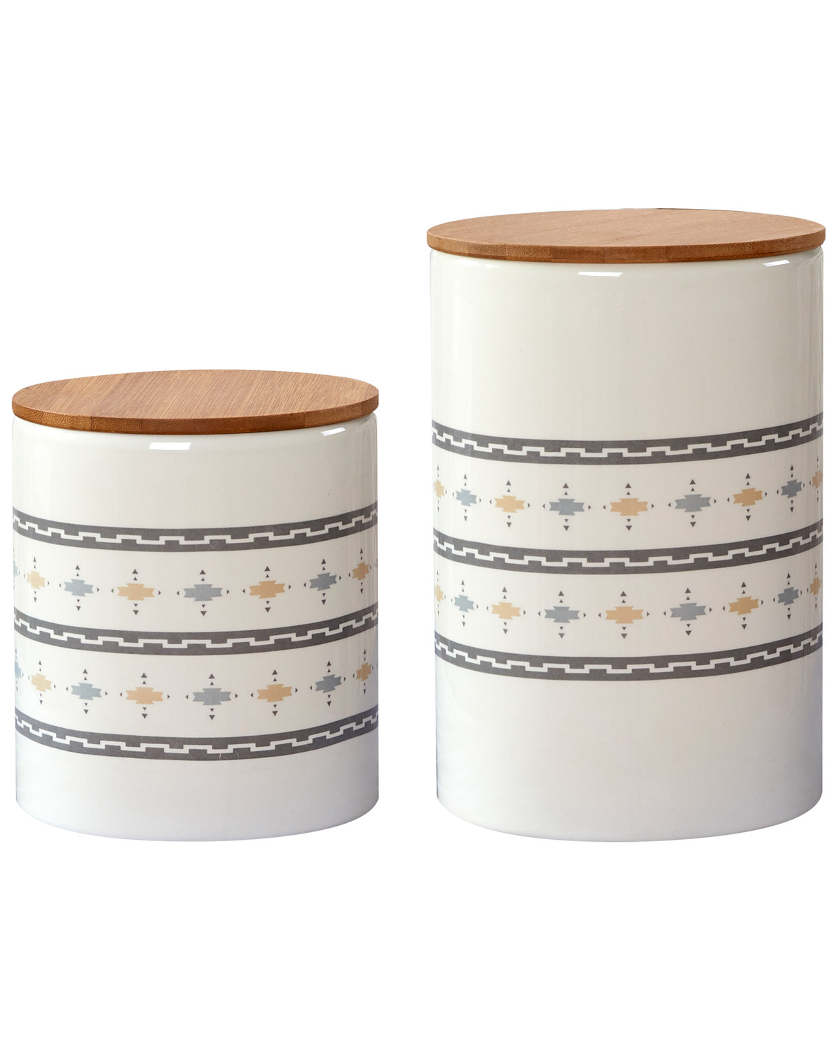 HiEnd Accents 2pc Small Southwestern Print Canister Set