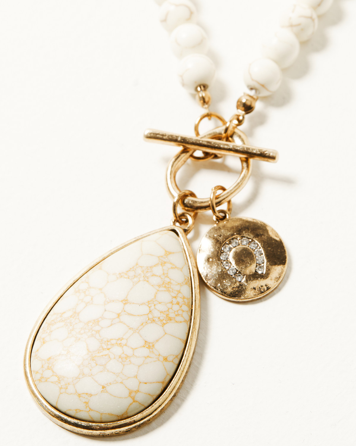 Shyanne Women's Summer Moon Antique Gold Long Pendant Necklace