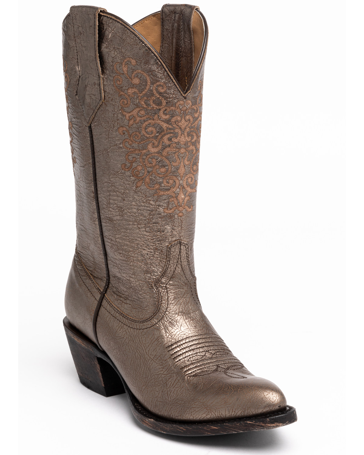 round toe western boot womens