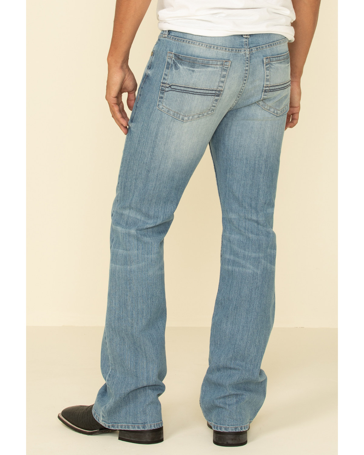 Cody James Men's Hamshackle Light Wash Relaxed Bootcut Stretch Denim Jeans