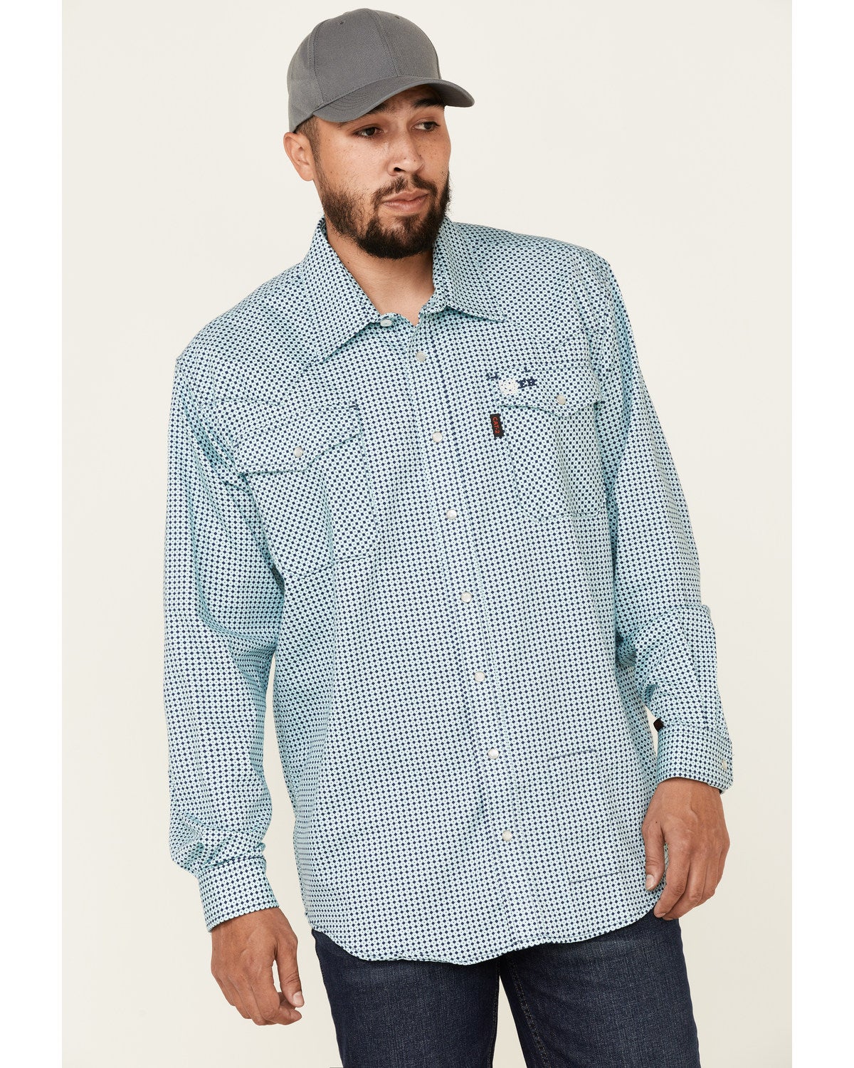 Cinch Men's FR Geo Print Lightweight 