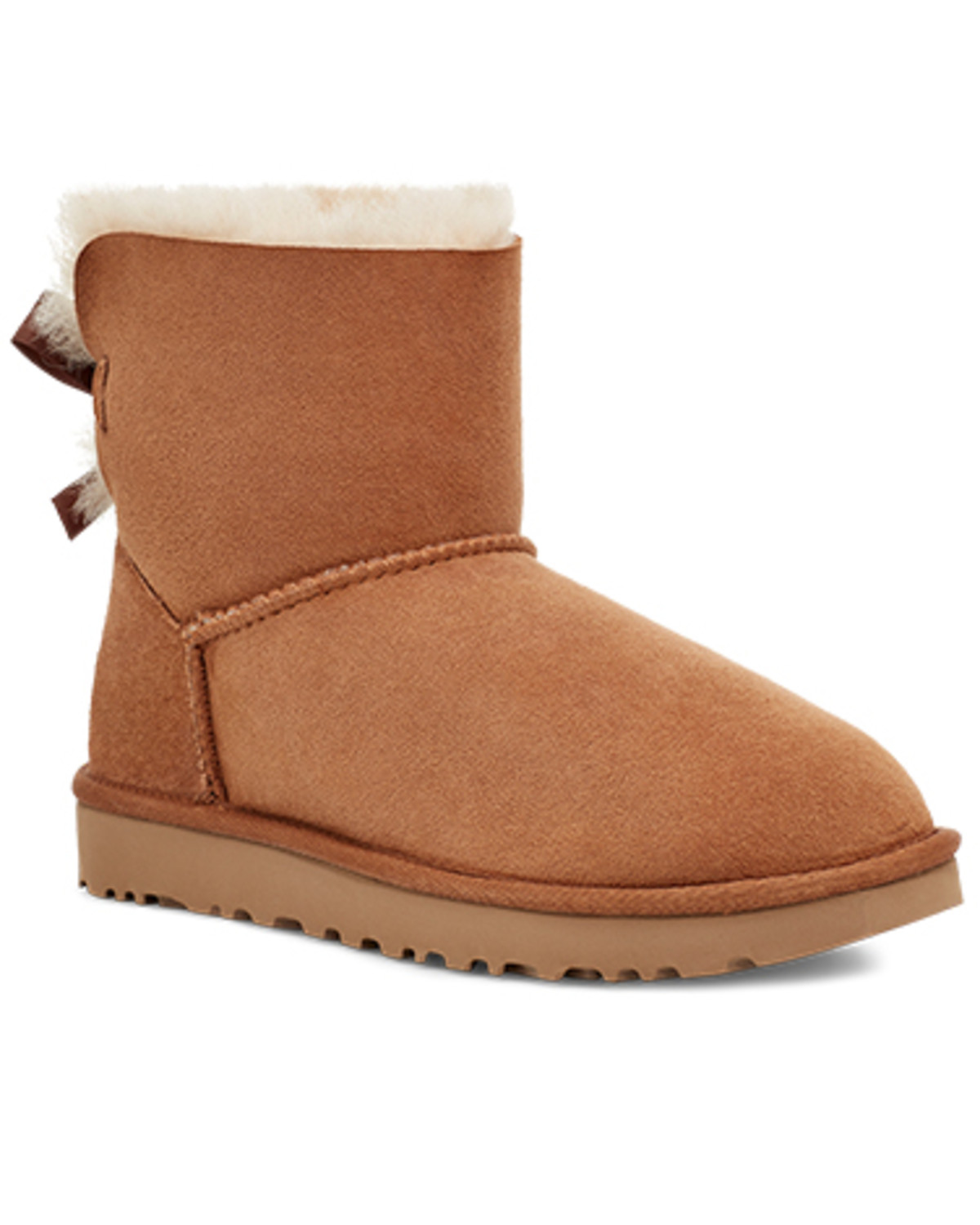 brown uggs with bows on the back