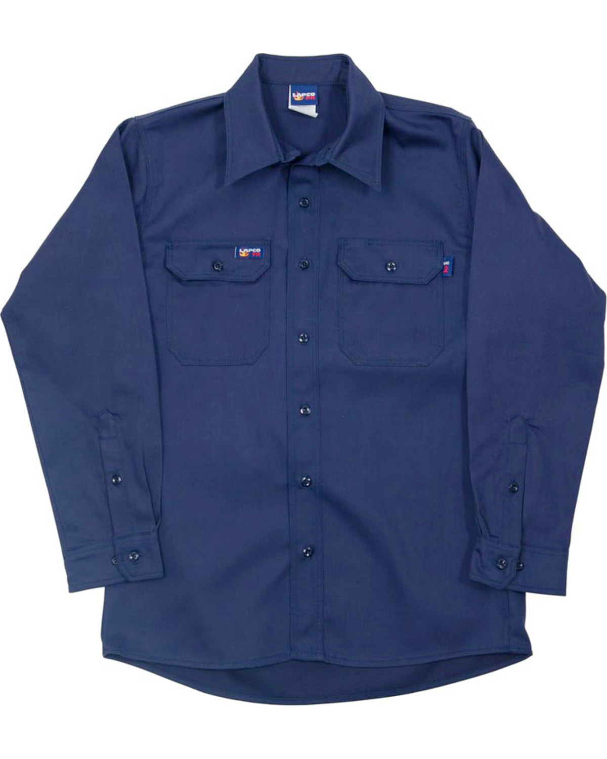 Lapco Men's FR Solid Long Sleeve Button Down Work Shirt