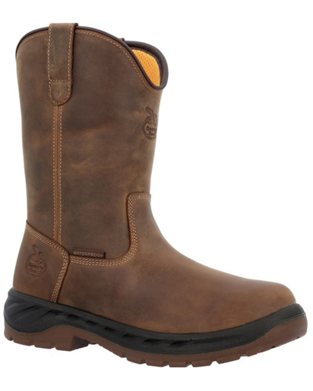 Georgia Boot Men's Waterproof Pull On Work - Round Toe