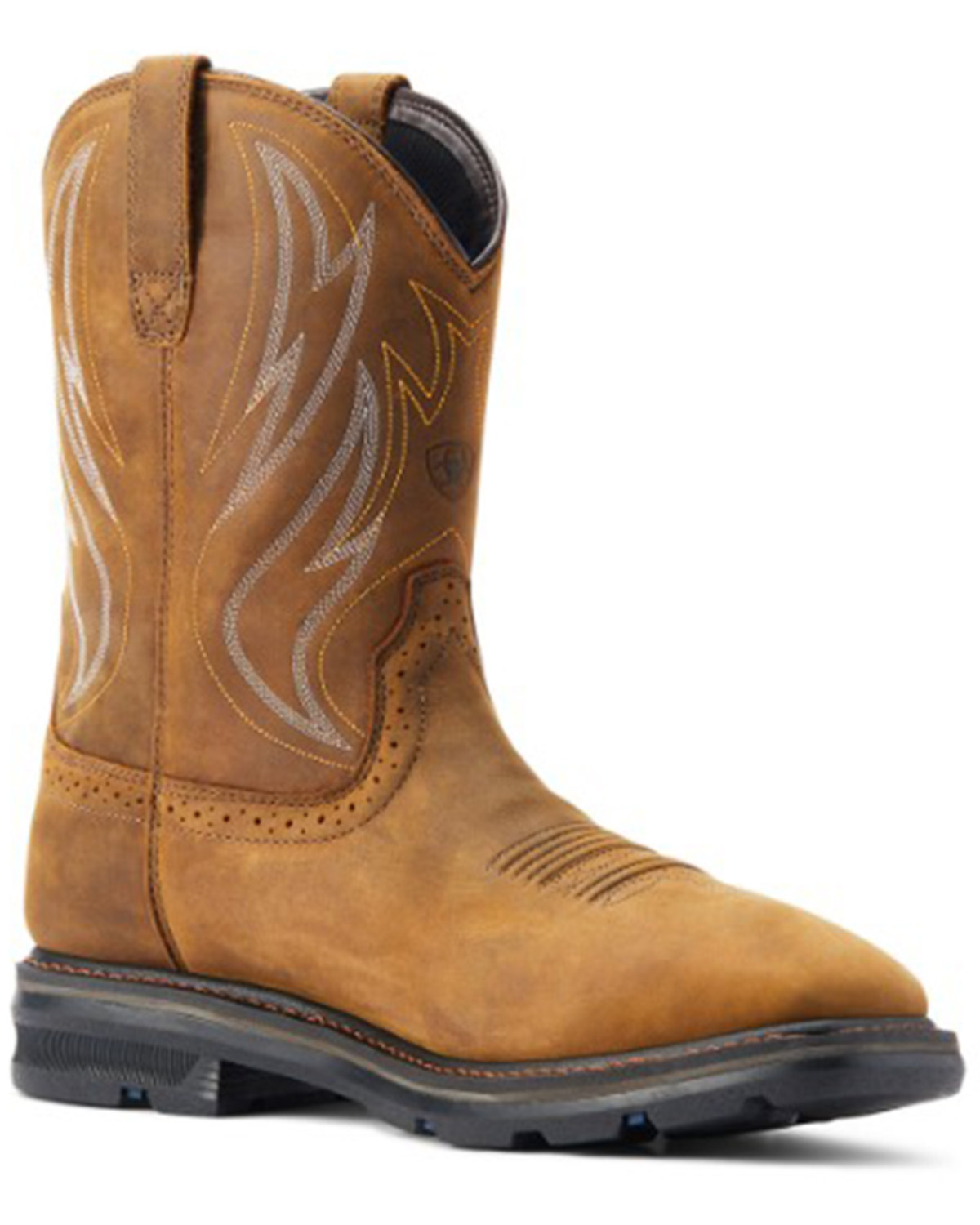 Ariat Men's Sierra Shock Shield Waterproof Western Work Boots - Soft Toe