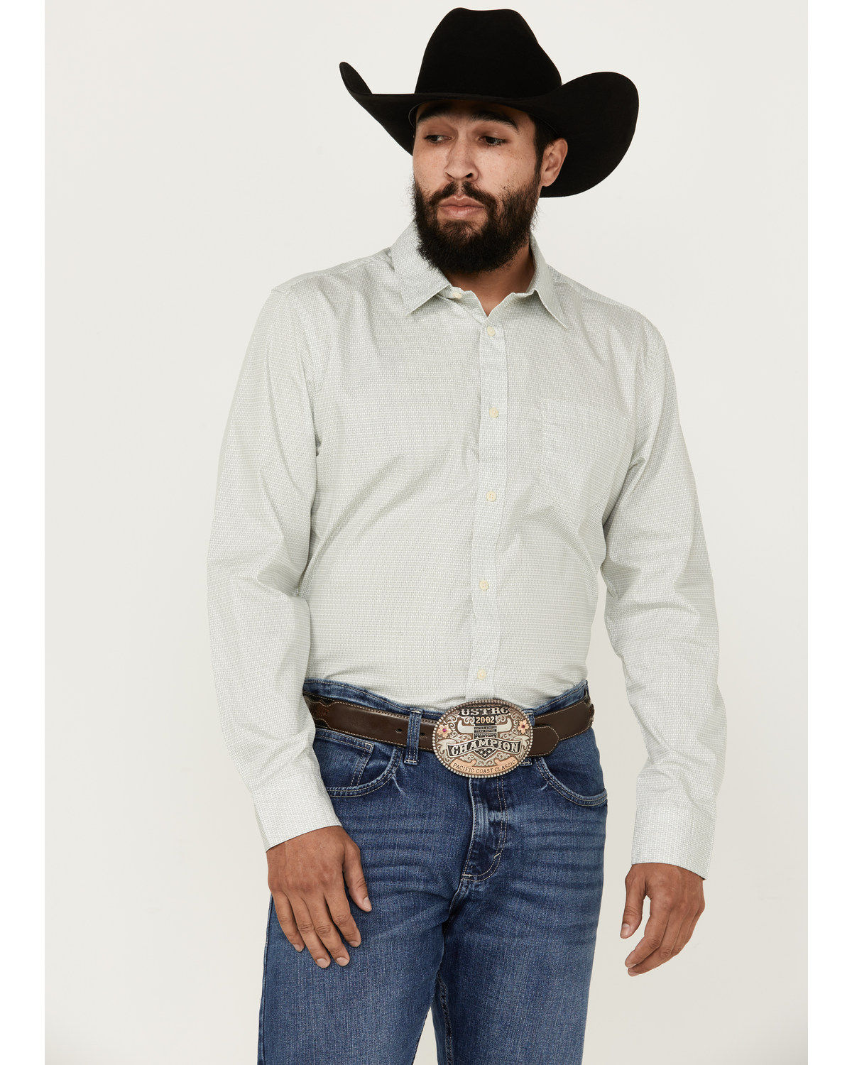 Cody James Men's Bar Stool Geo Print Long Sleeve Button-Down Western Shirt