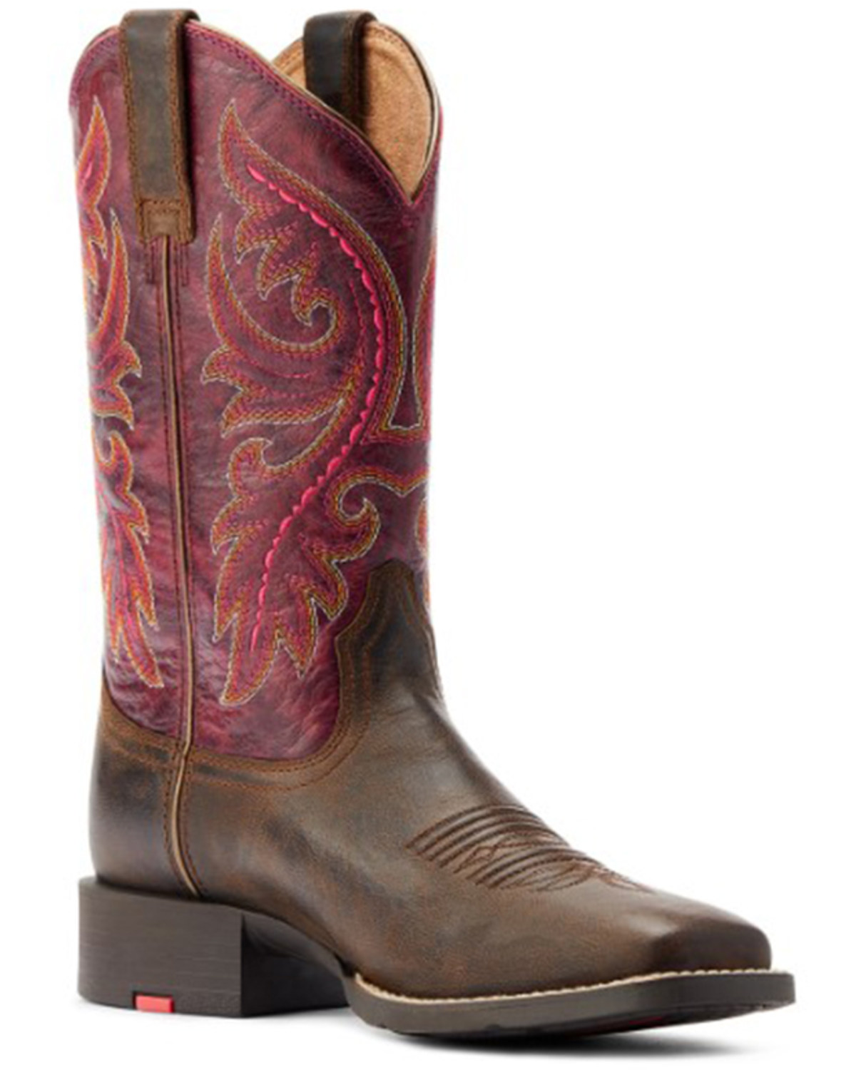 Ariat Women's Round Up Back Zip Western Performance Boots - Broad Square Toe