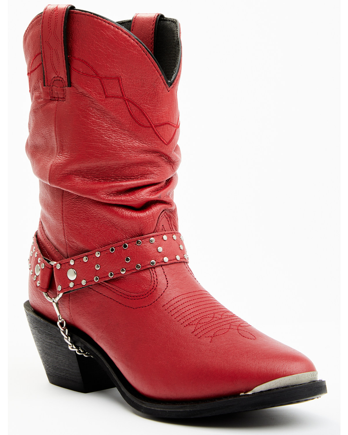Shyanne Women's Ally Slouch Harness Fashion Boots - Medium Toe