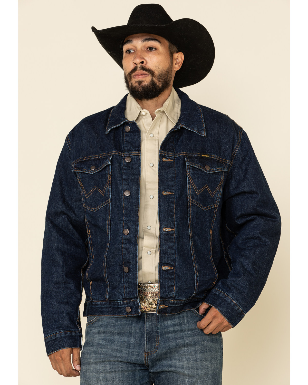 wrangler faded jeans