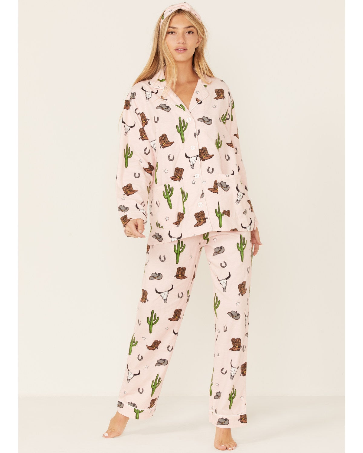 PJ Salvage Women's Western Print Pajama 