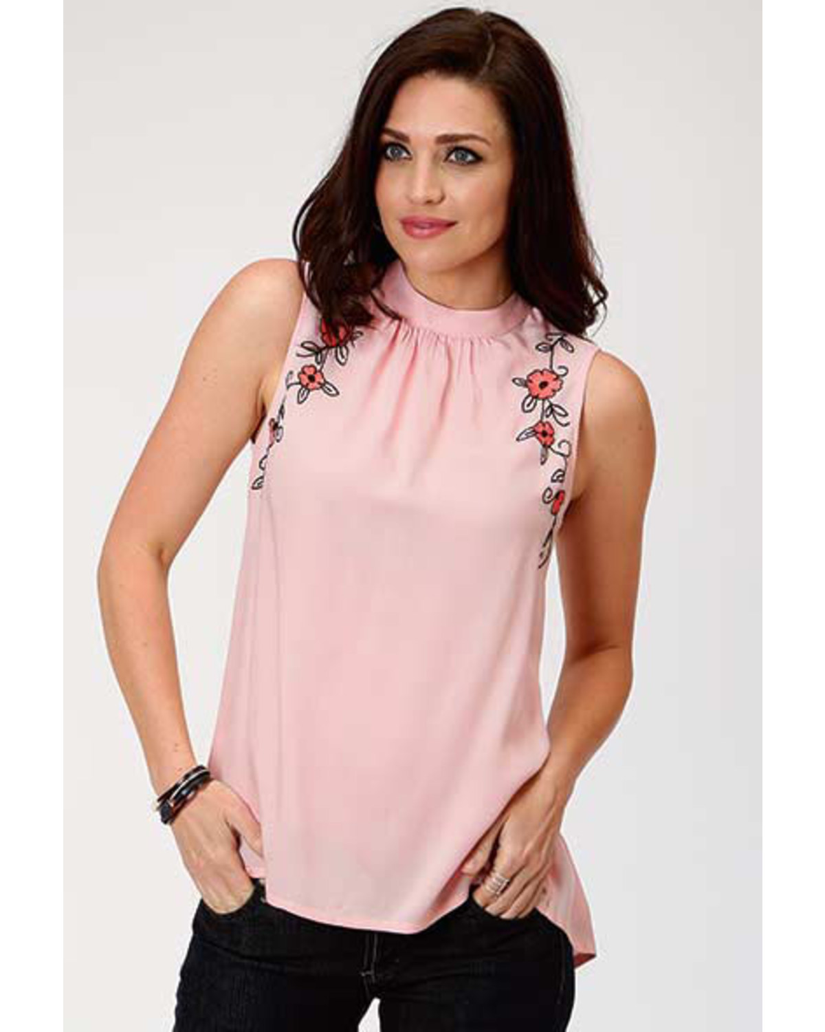 sleeveless peasant top