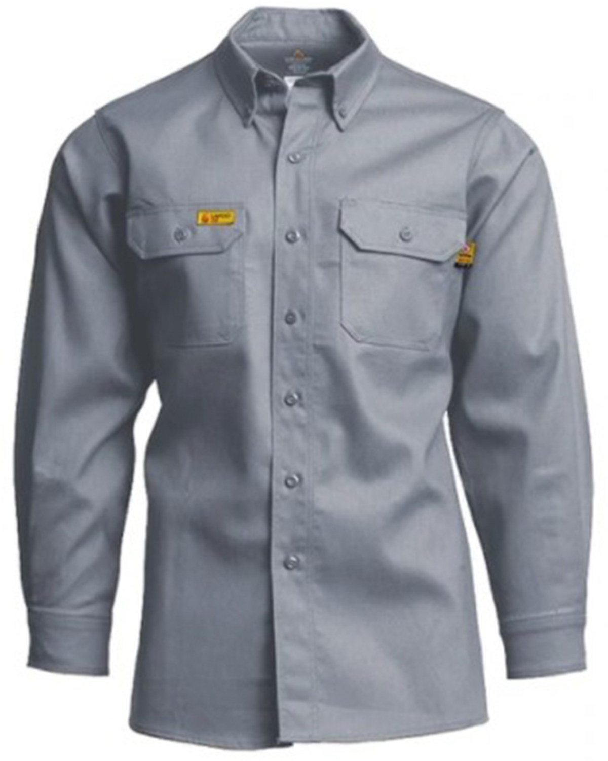 Lapco Men's FR Gold Label Solid Long Sleeve Button Down Uniform Work Shirt - Big