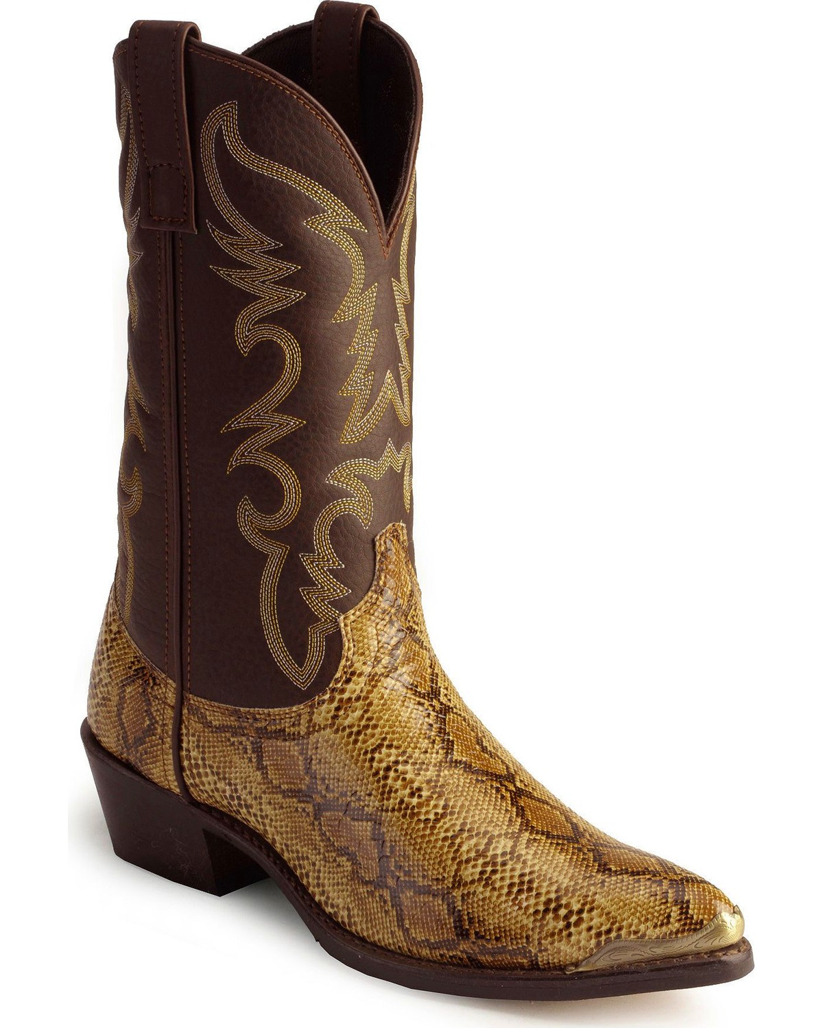 Laredo Men's Python Print Western Boots - Pointed Toe