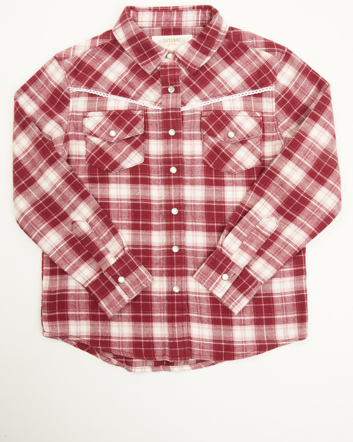 Shyanne Toddler Girls' Holiday Plaid Long Sleeve Pearl Snap Shirt