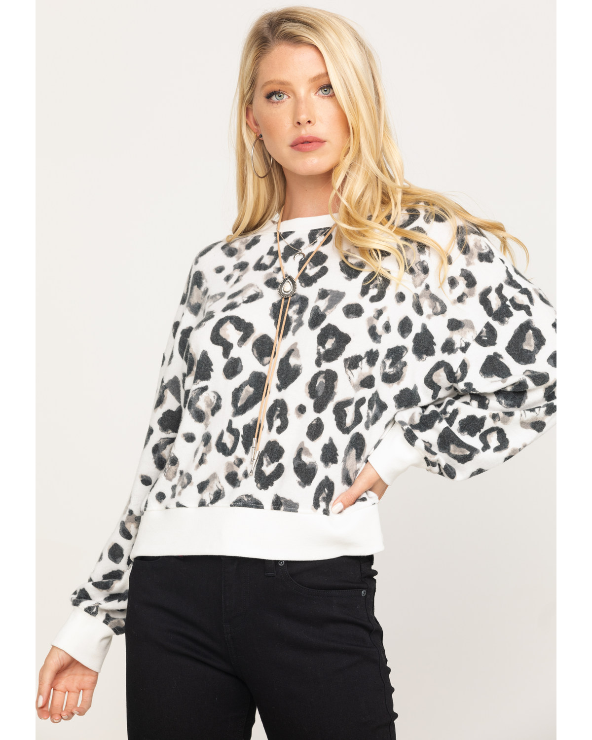 Animal print sweater women's clearance