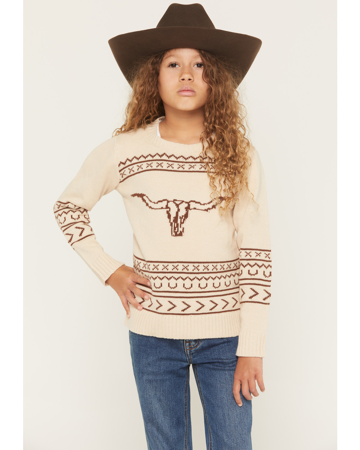 Cotton & Rye Girls' Longhorn Sweater