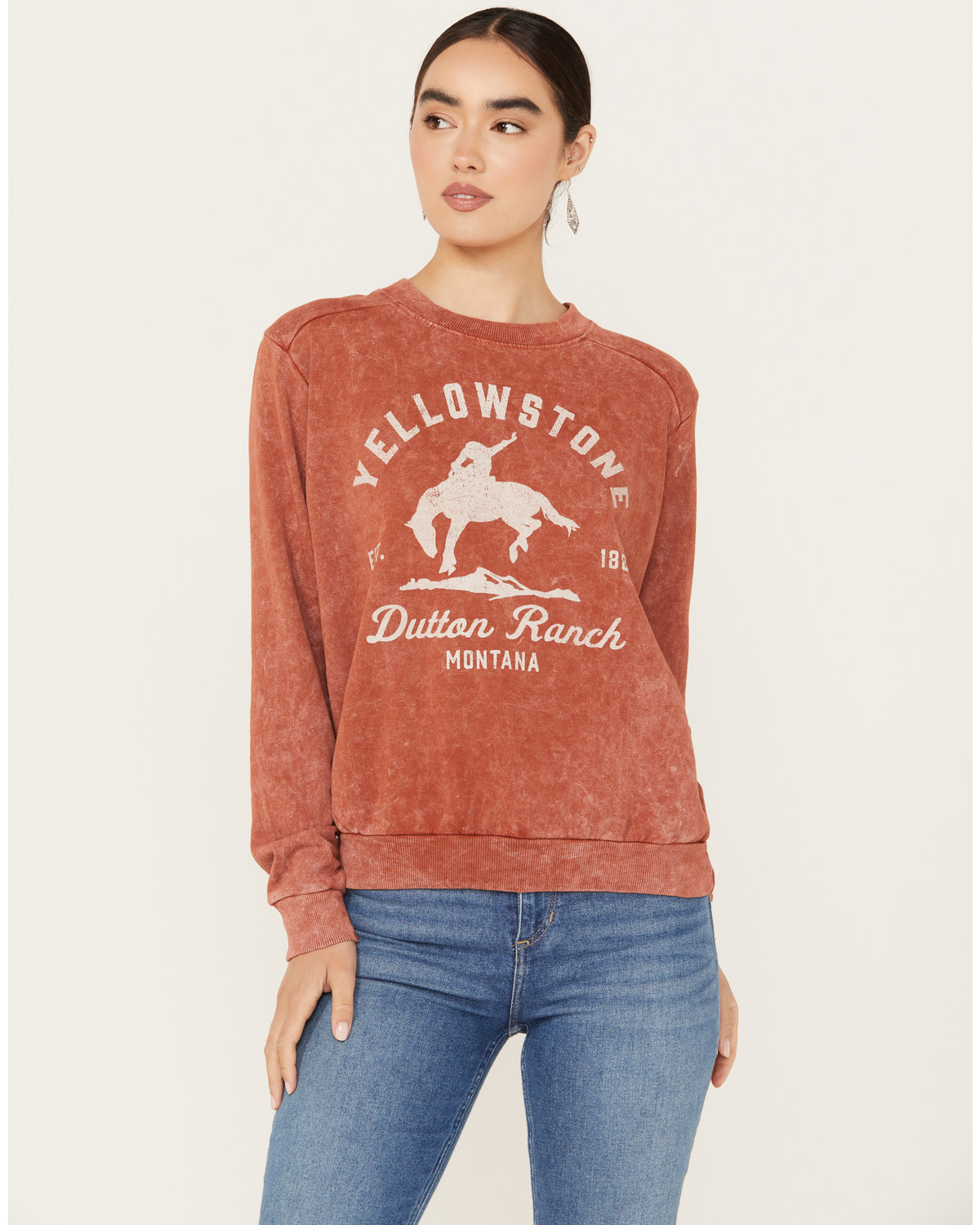 Changes Women's Bucking Horse Yellowstone Crew Neck Sweatshirt