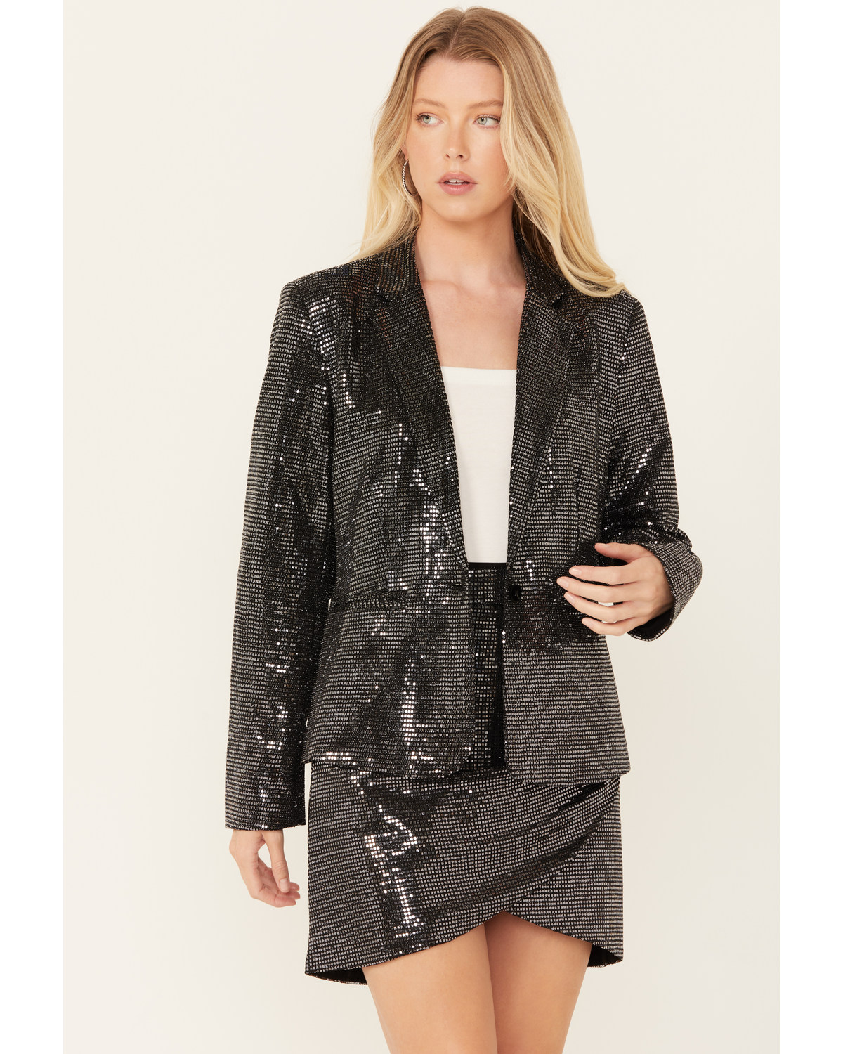 Molly Bracken Women's Sequins Blazer