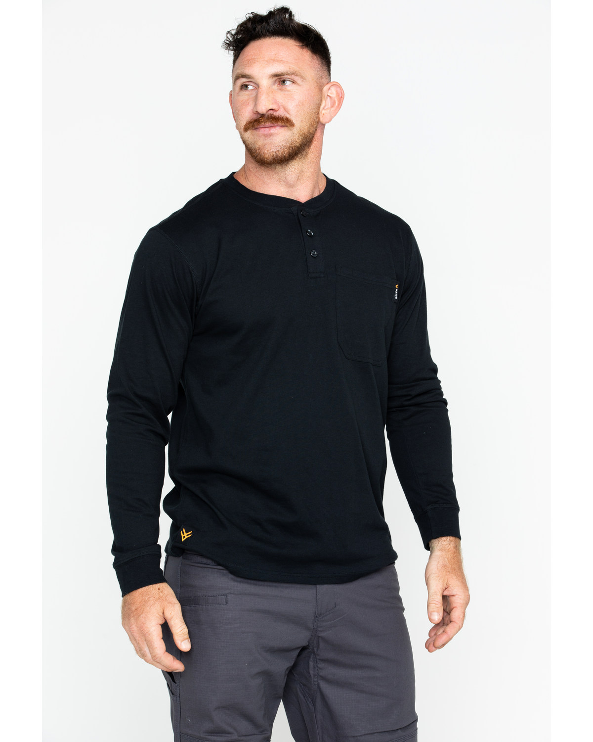 mens henley long sleeve