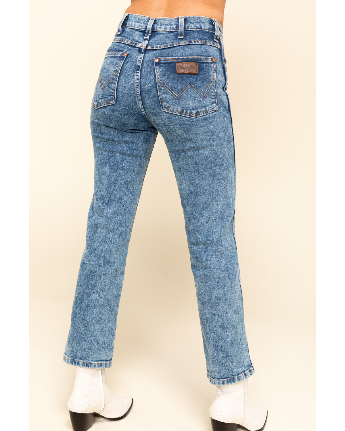 wrangler high rise heritage fit jeans