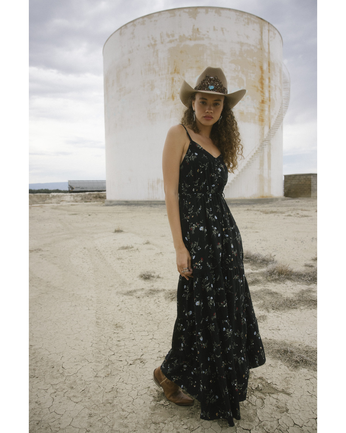 Idyllwind Women's Colt Floral Print Sleeveless Button-Down Maxi Dress