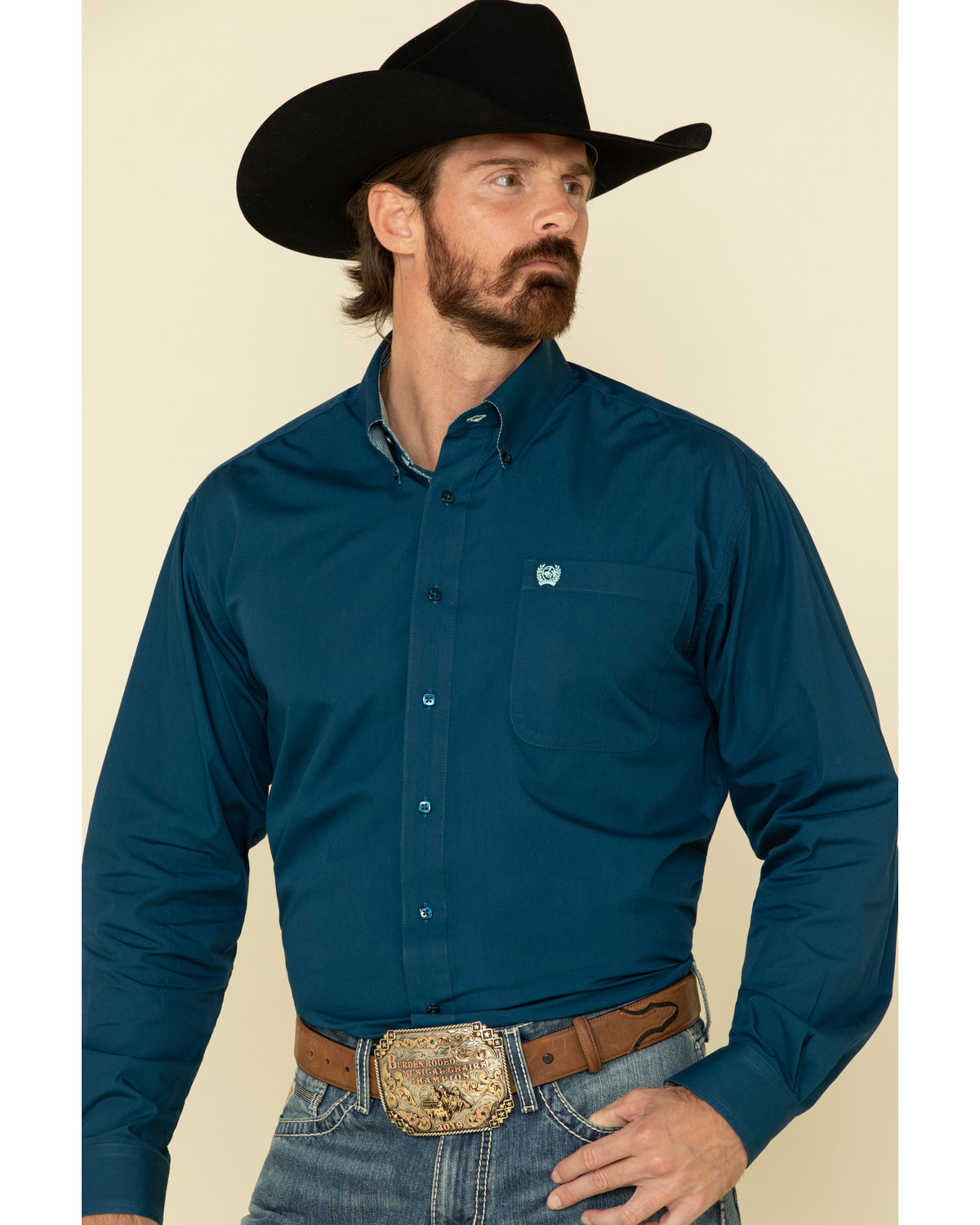 dark blue western shirt