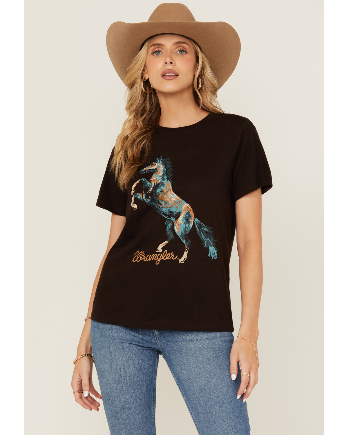 Wrangler Women's Horse Logo Short Sleeve Graphic Tee