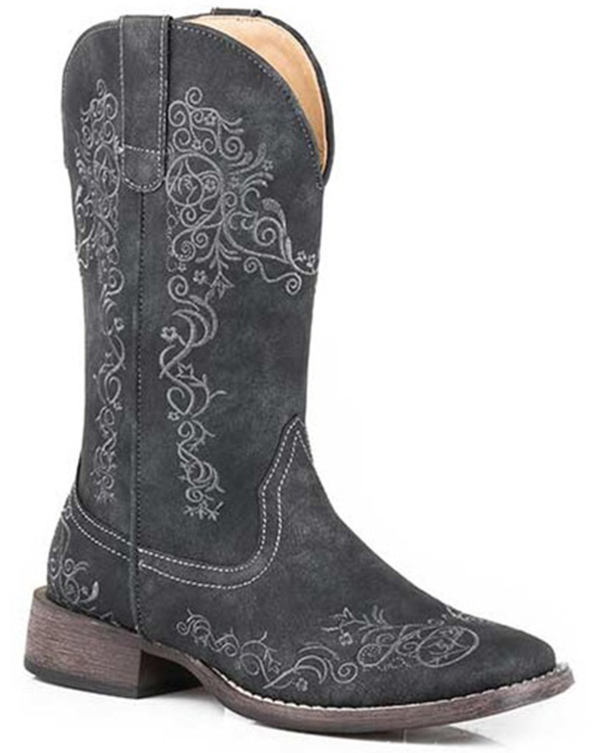 Roper Women's Riley Swirl Vintage Faux Western Boots - Square Toe