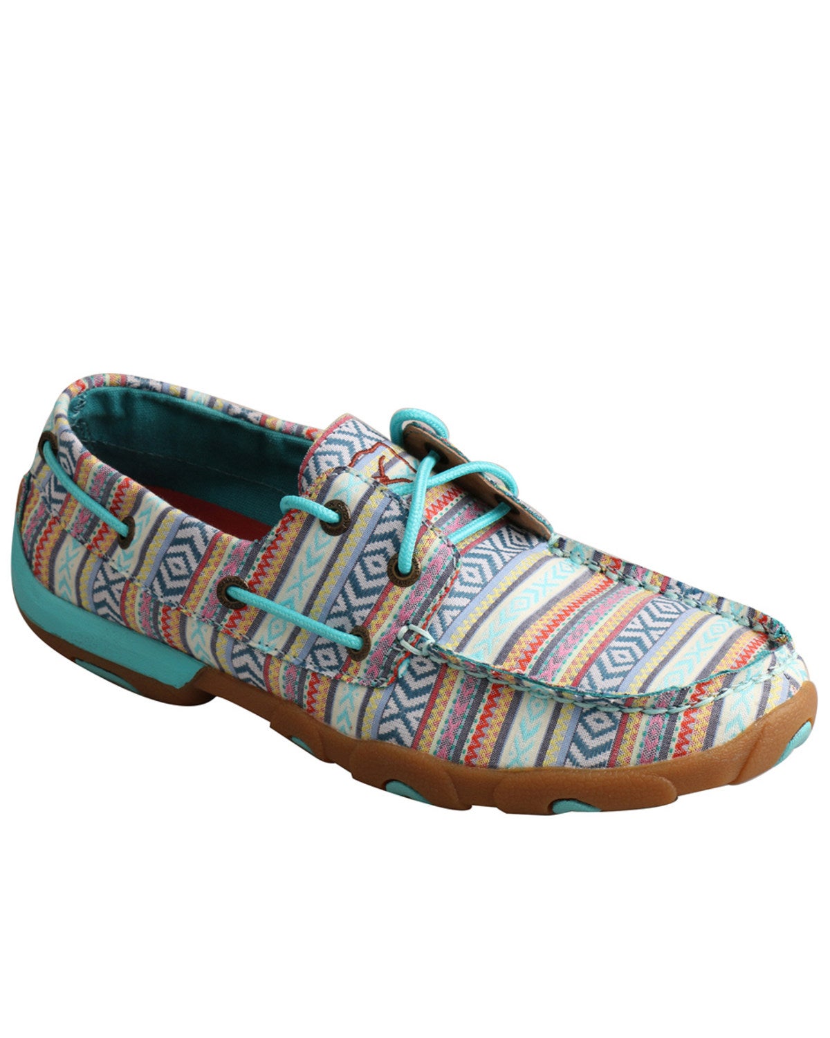 turquoise boat shoes