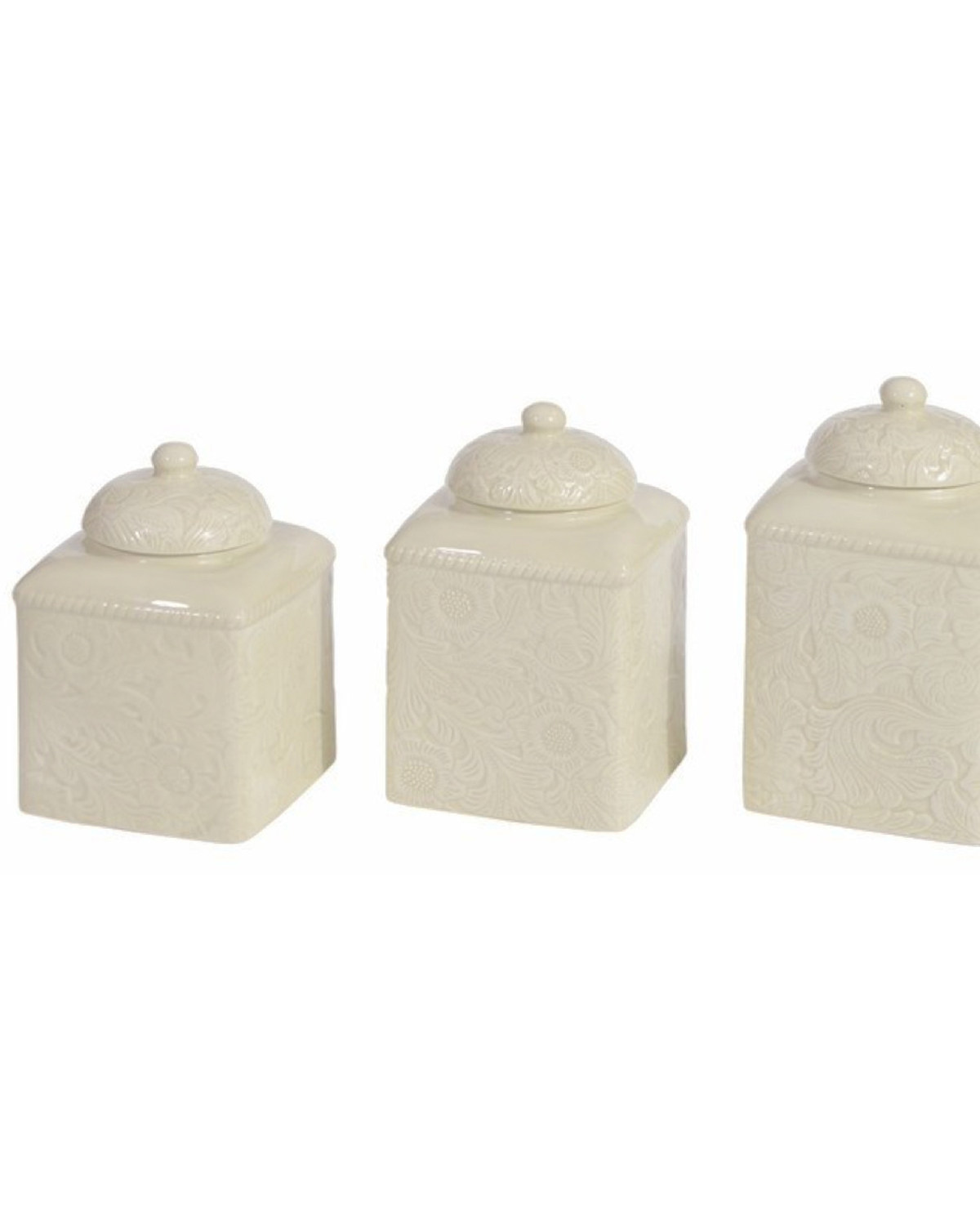 HiEnd Accents Savannah Canister Set - Cream
