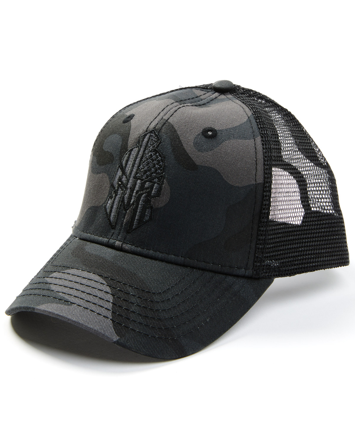 H3 Sportgear Men's Spartan Helmet Embroidered Camo Print Ball Cap