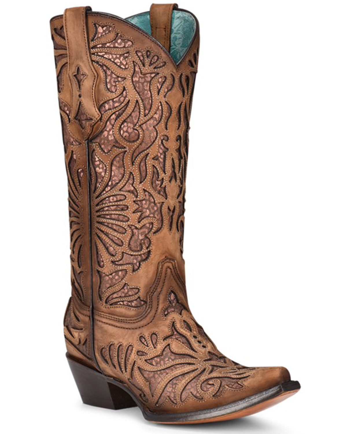 Corral Women's Shedron Inlay Western Boots - Snip Toe