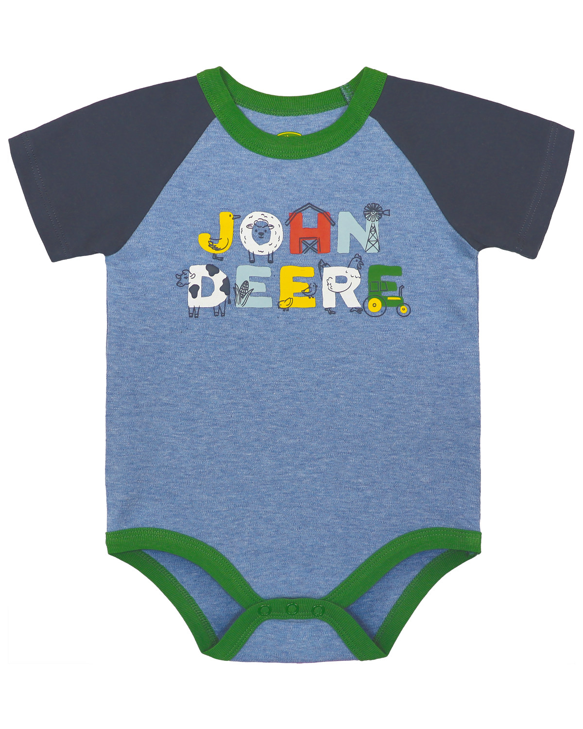 John Deere Infant Boys' Logo Short Sleeve Onesie