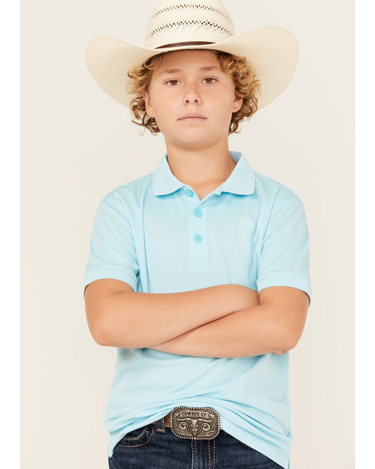 Ariat Boys' Tek Short Sleeve Polo Shirt