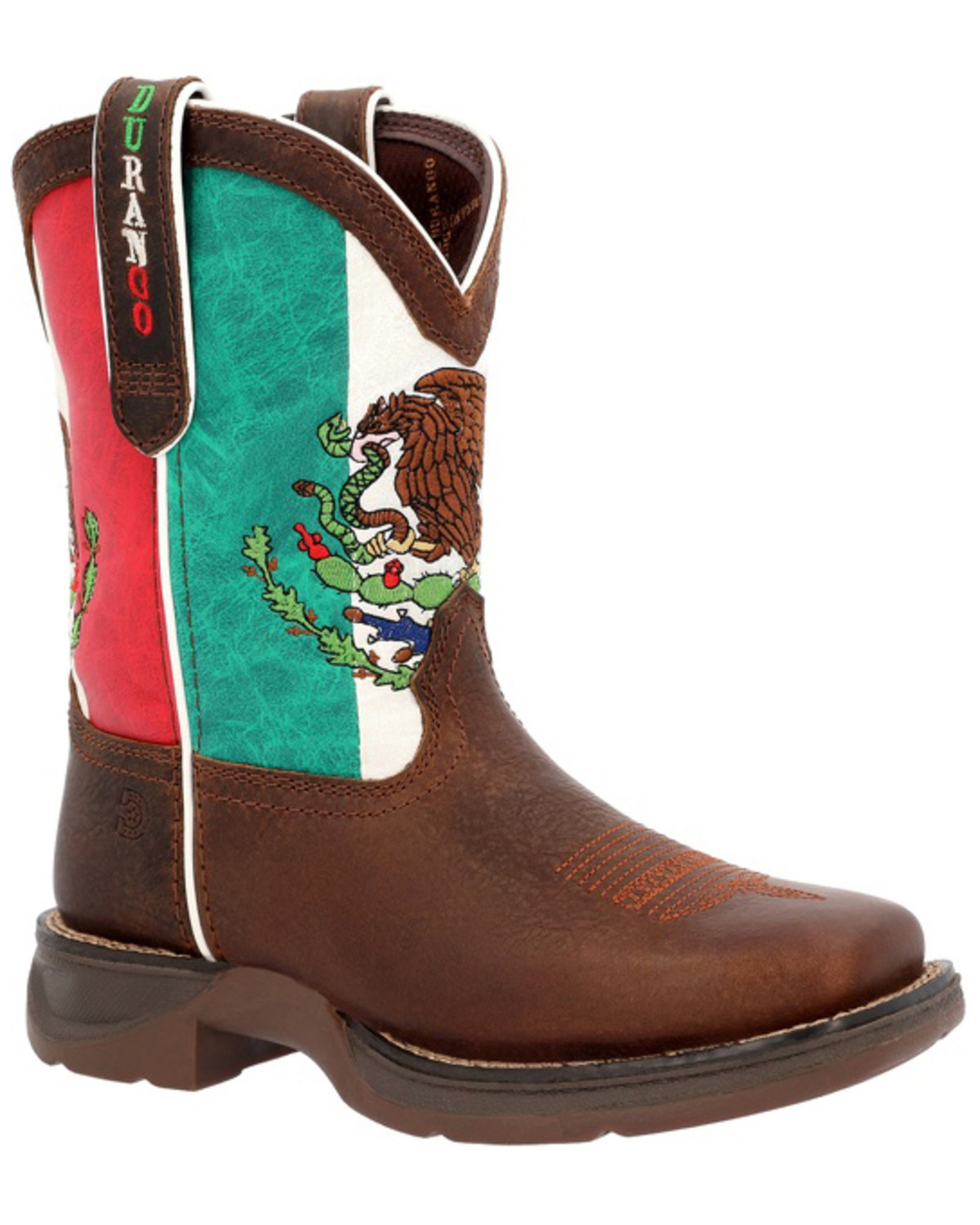 Durango Toddler Boys' Lil' Rebel Mexican Flag Western Boots - Broad Square Toe