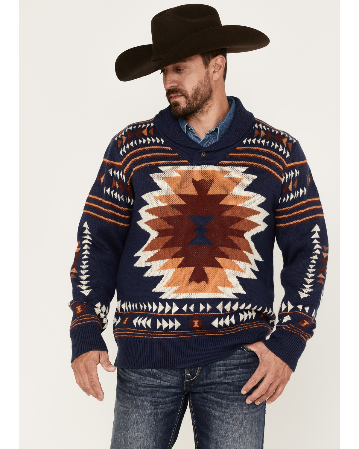 Cinch Men's Southwestern Pullover Knit Sweater