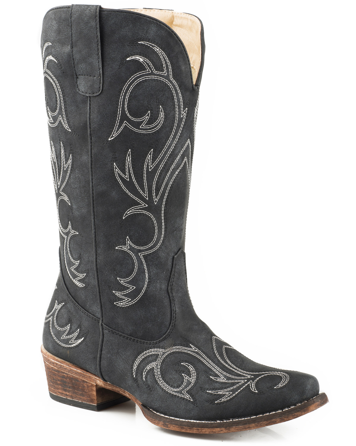 vegan leather cowgirl boots