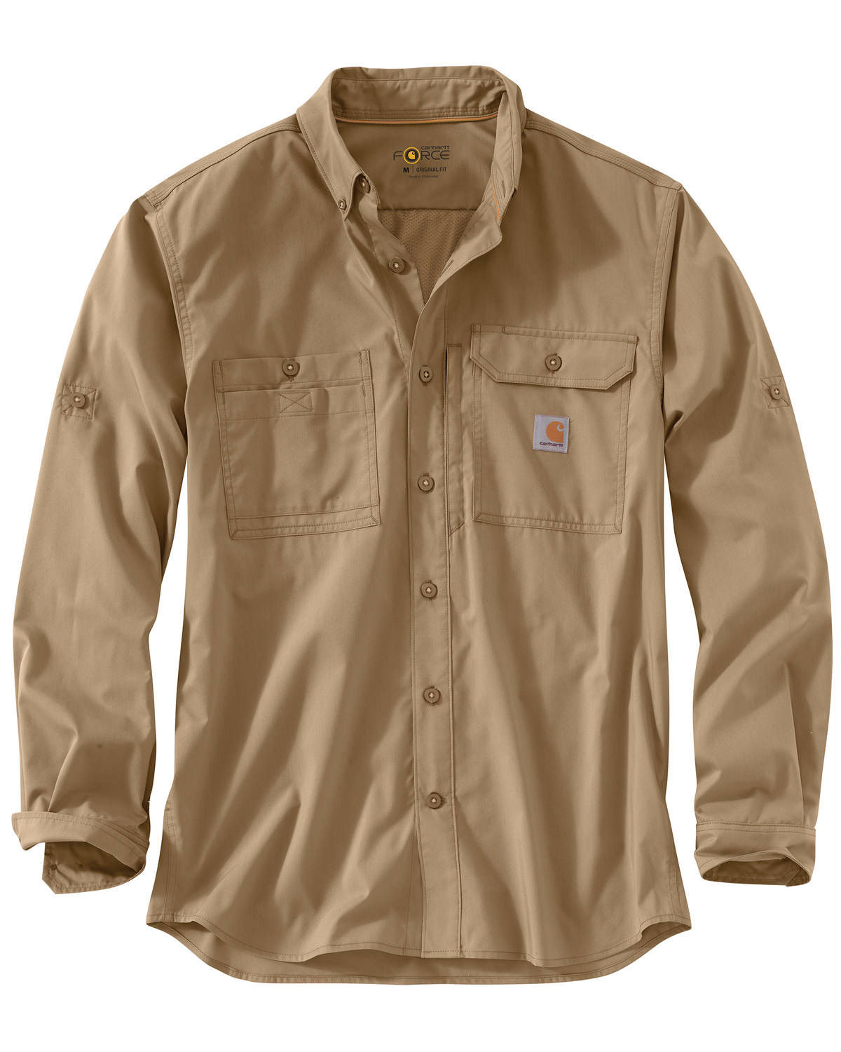 Carhartt men's force ridgefield long sleeve shirt clearance