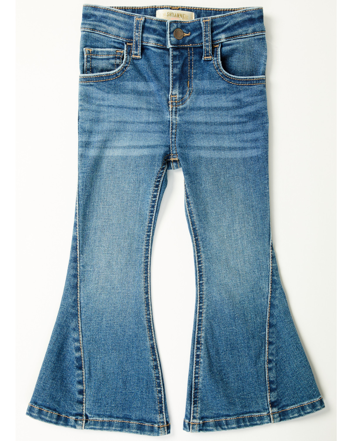 Shyanne Little Toddler Girls Cimarron Twisted Side Seam Flare Stretch Denim Jeans Boot Barn in Tustin CA