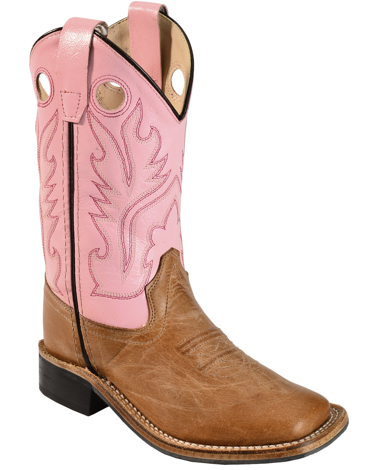 western boots pink