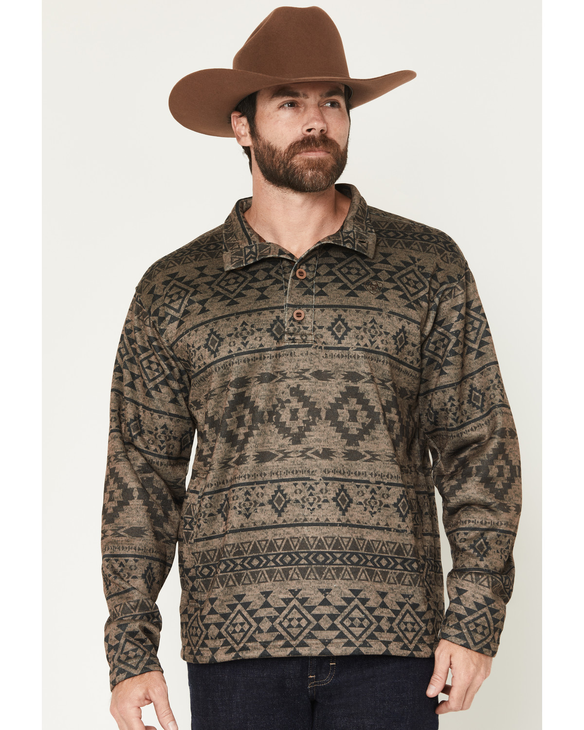 Ariat Men's Caldwell 1/4 Button-Down Pullover Sweater